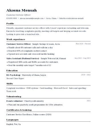 Academic CV template