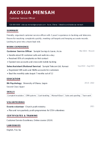 Bold CV template